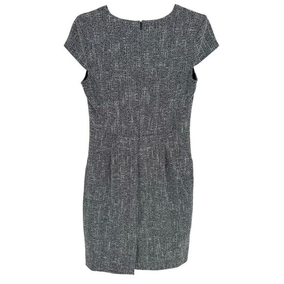 Banana Republic Navy Blue White Dress V-Neck Short Sleeve Textured Cocktail 2P - Picture 2 of 7